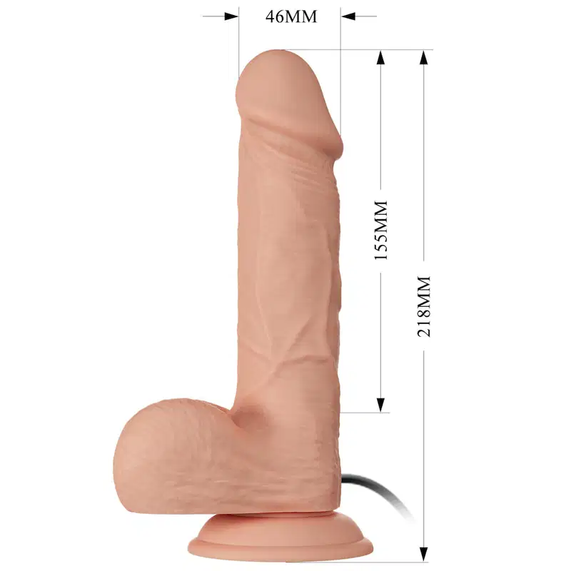 Protese em formato de Pênis Realístico Com Vibração 21,8 cm Beautiful - Baile