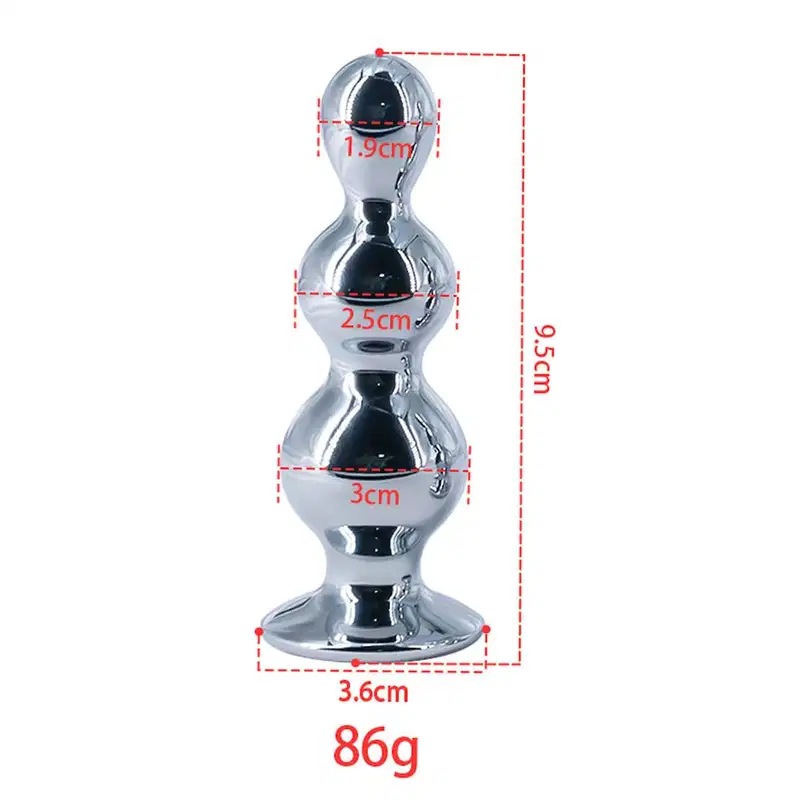 Sexy Import Pedra Vermelha 9,5cm x 3,6cm - Plug Anal Escalonado em Aço