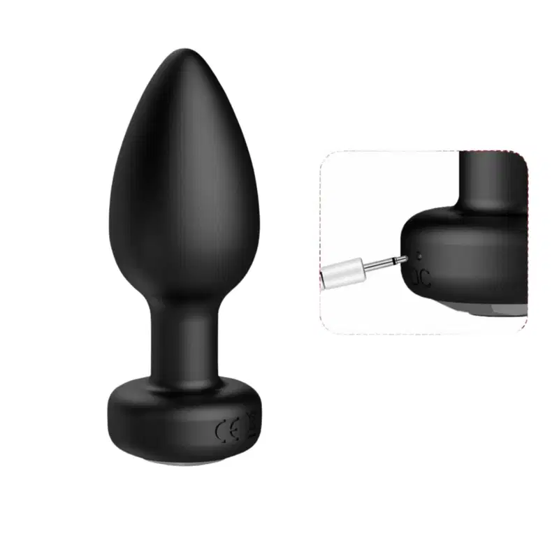 Plug Anal Vibrador com Controle por Aplicativo 10 Intensidades 6,5cm x 3,5cm Recarregável Resistente à Água