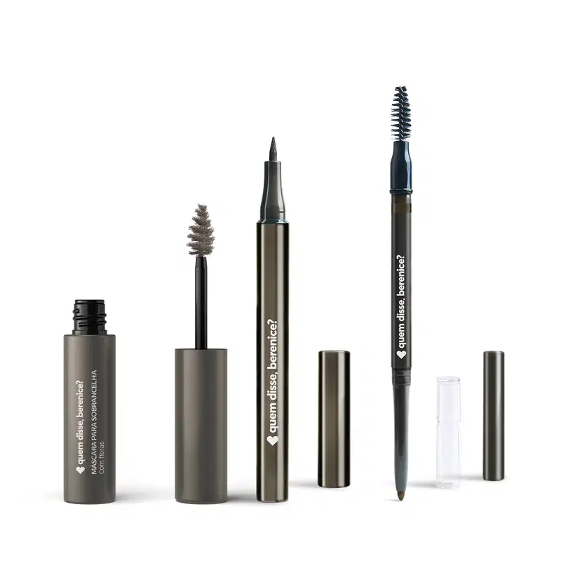 Combo Escurete: Lapiseira para Sobrancelha 350mg + Máscara para Sobrancelhas com Fibras 3,5g + Caneta Sobrancelha 1ml
