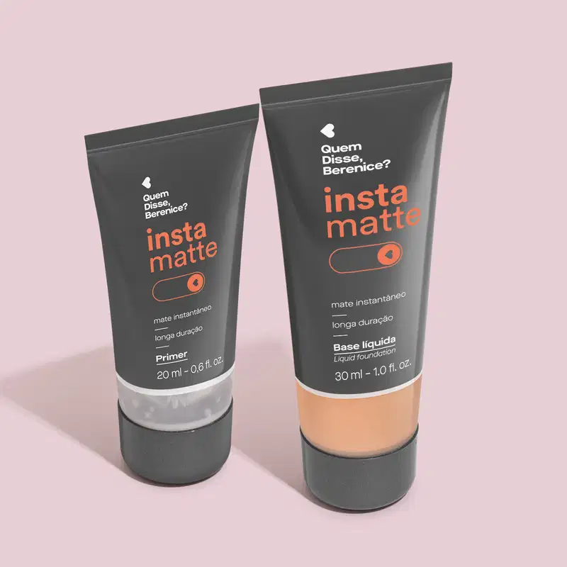 Combo Instamatte: Primer Facial Líquido 20ml + Base Líquida 185F 30ml