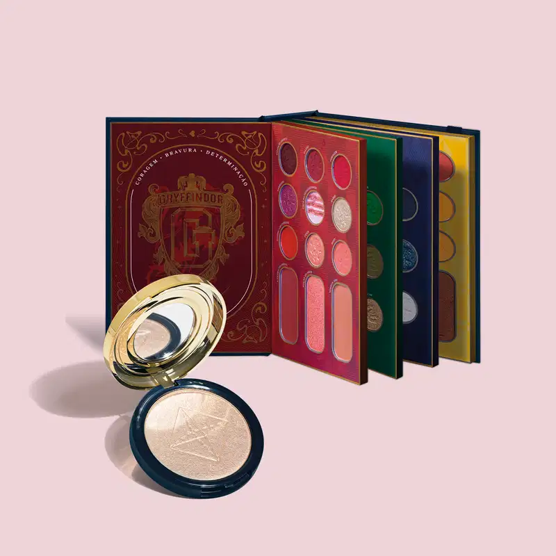 Combo Harry Potter: Paleta de Maquiagem Multifuncional  54g + Iluminador Dourado 5g