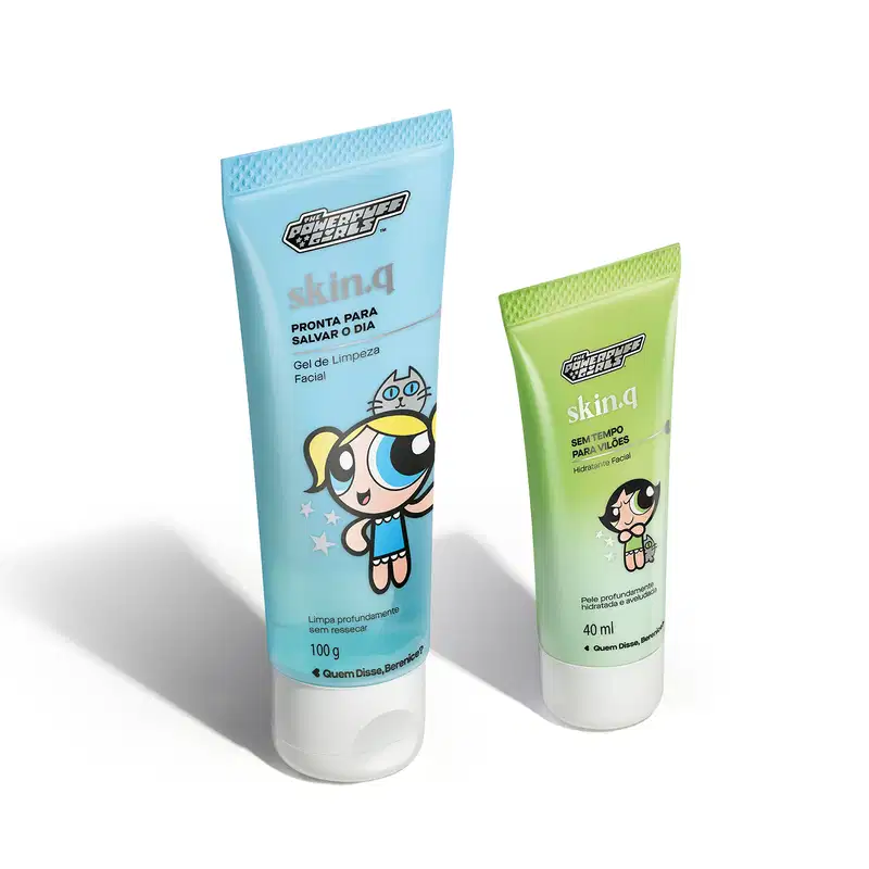 Combo QDB As Meninas Super Poderosas: Gel de Limpeza Facial 100g + Hidratante Facial 40ml