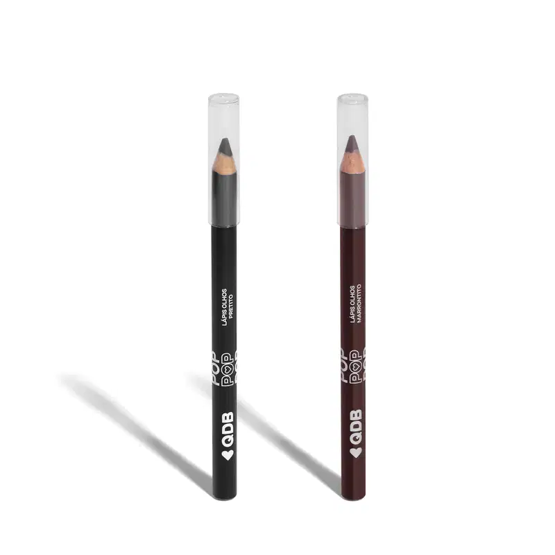 Combo  Lápis Para Olhos POP: Preto 1,1 + Marrom 1,1g