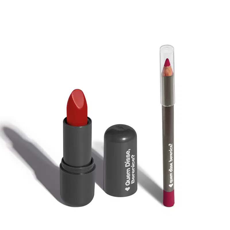 Combo Batom Vermelho Efeito Mate 3,8g + Lapiseira de Contorno Labial Vermelho 1,1g