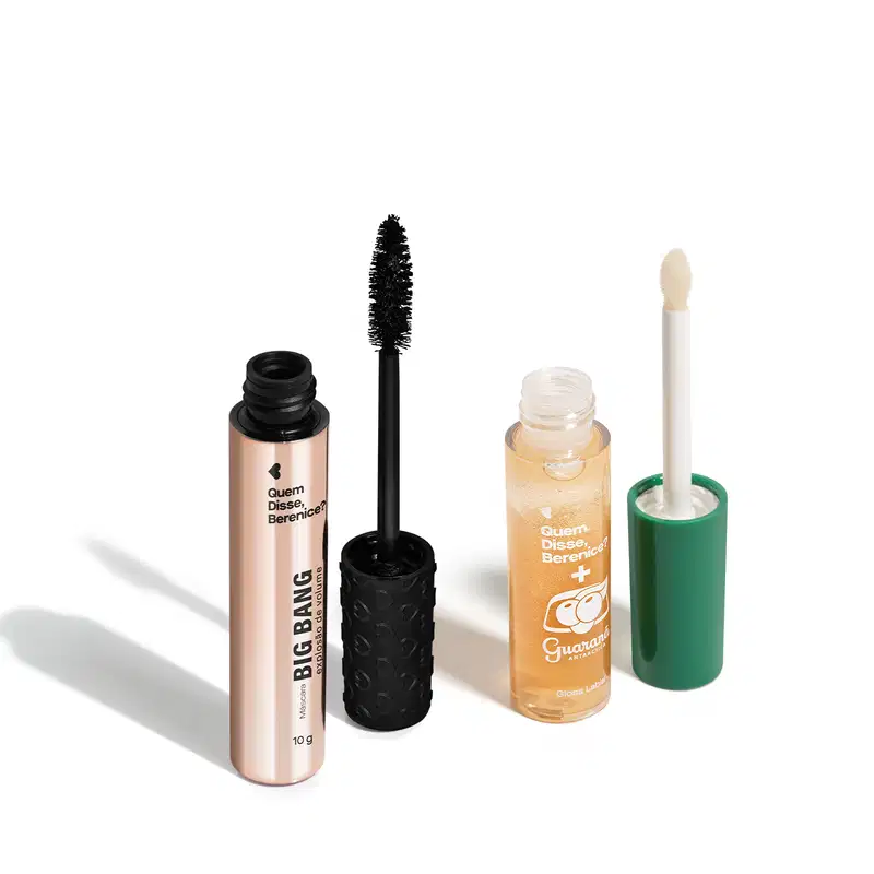 Gloss Labial Quem Disse, Berenice? Guaraná Antarctica e Quem Disse, Berenice? Big Bang Máscara de Cílios.