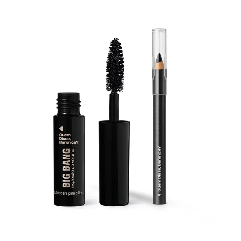 Combo Mini Make Para Olhos: Lápis Preto 0,6g + Máscara de Cílios Explosão de Volume 5g