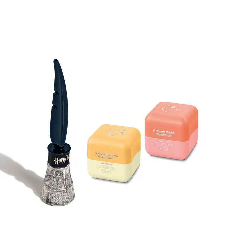 Combo Hidratante Labial Incolor 6,2g + Hidratante Labial Coral  6,2g + Delineador Líquido Prata 7ml