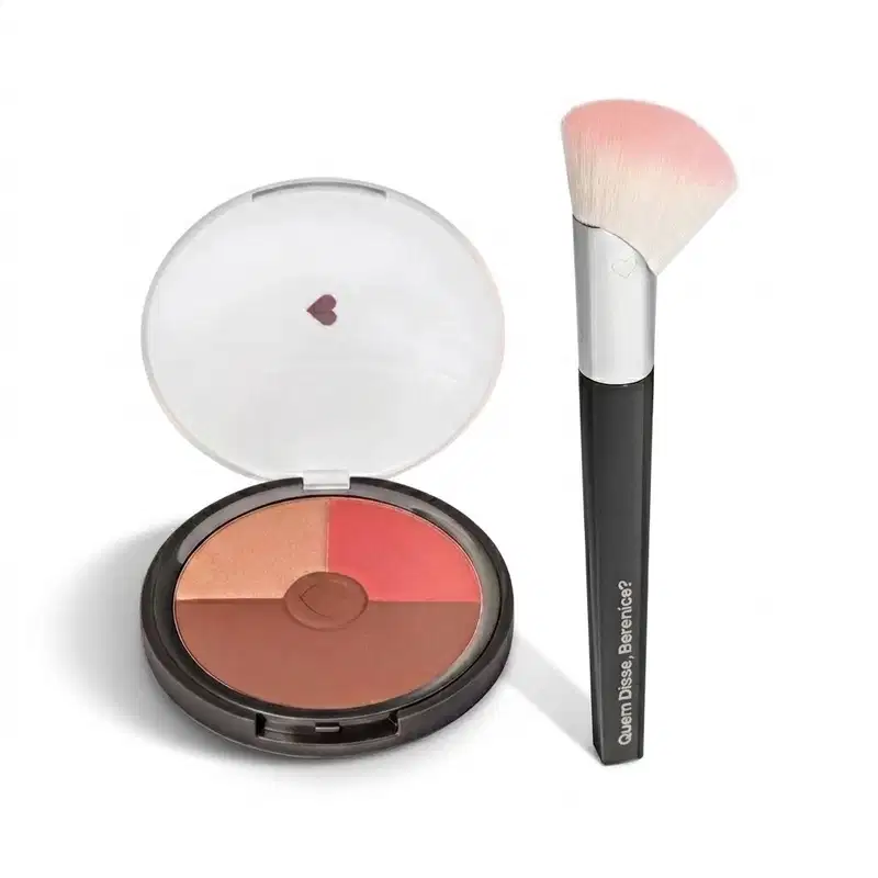 Combo Multiefeitos: Pó Compacto Facial Napolitano 18g + Pincel De Maquiagem