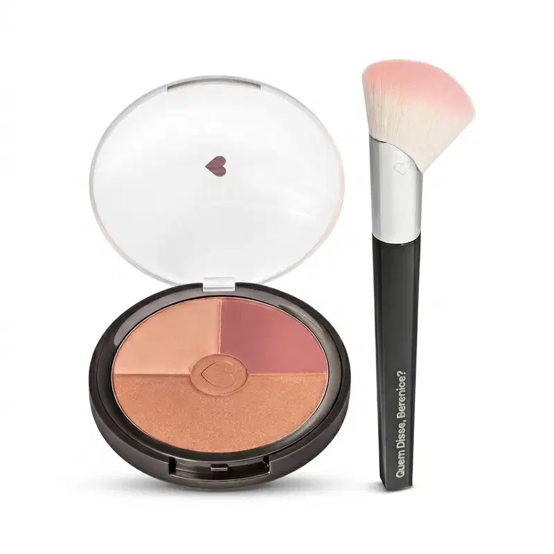 Combo Multiefeitos: Pó Compacto Facial 18g + Pincel De Maquiagem