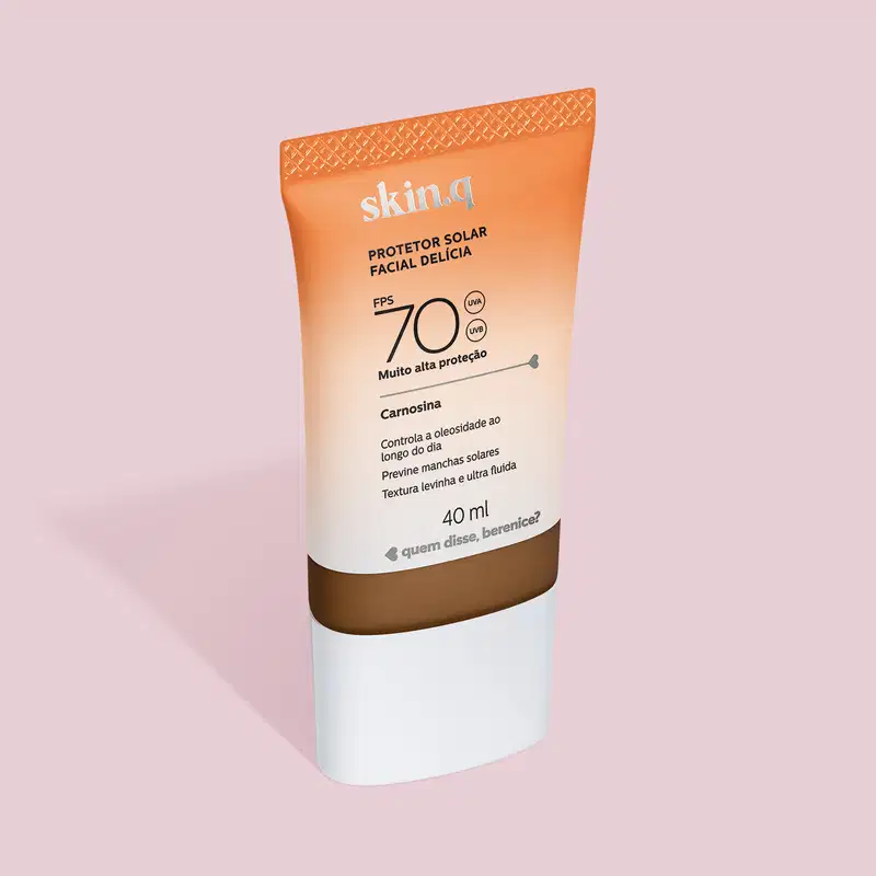 Protetor Solar Facial Delícia FPS 70 Skin.q Cor 04 40ml