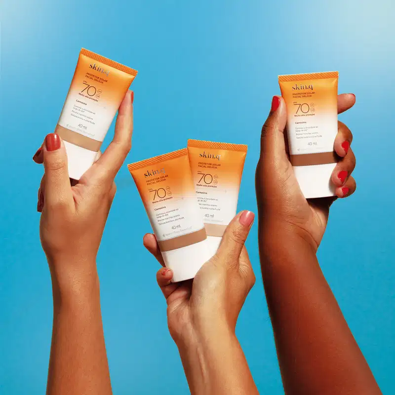 Protetor Solar Facial Delícia FPS 70 Skin.q Sem Cor 40ml