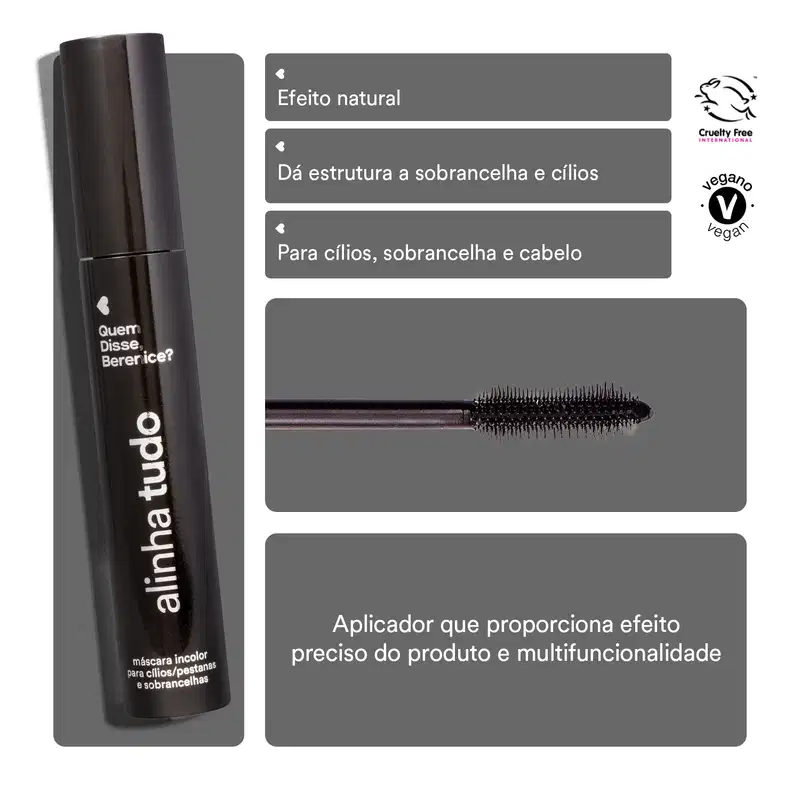 Máscara para Cílios e Sobrancelhas Incolor Alinha Tudo 12g