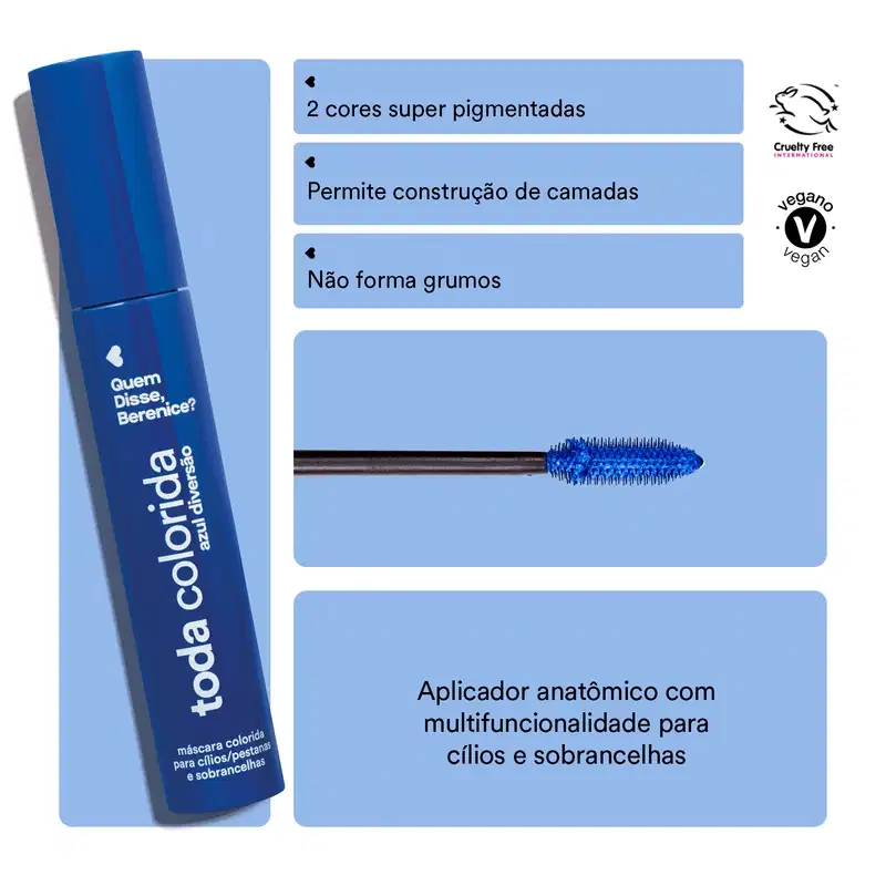 Máscara para Cílios e Sobrancelhas Lavanda Expressão Toda Colorida 10g