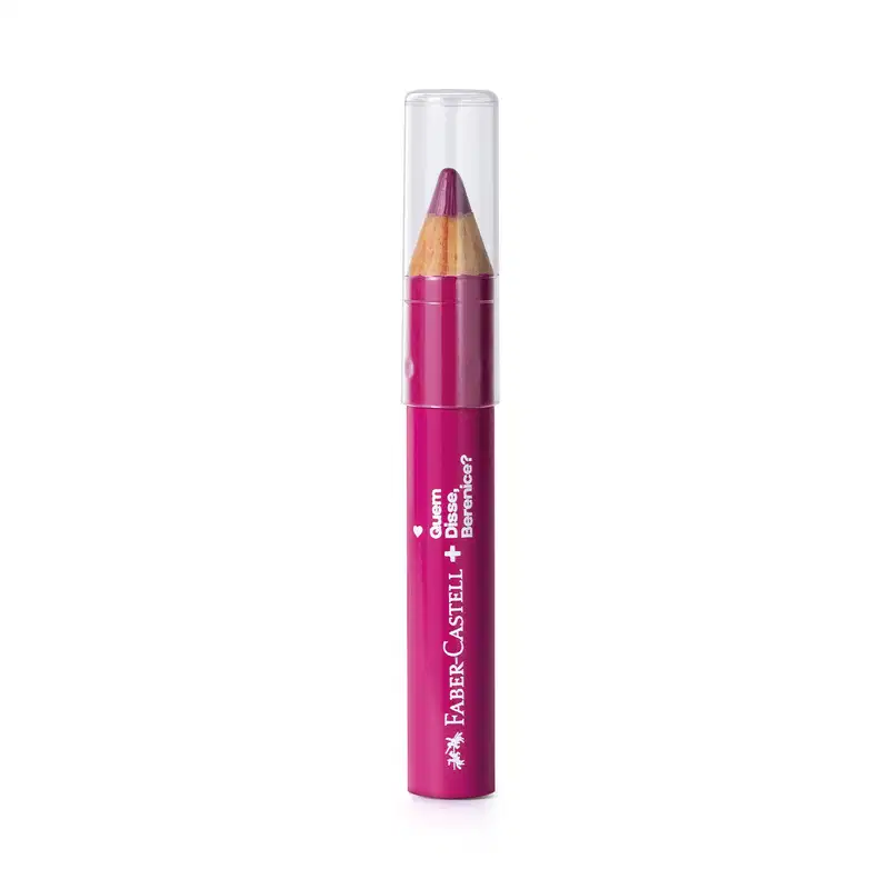 Lápis Jumbo 3 Em 1 Rosa 1,2g