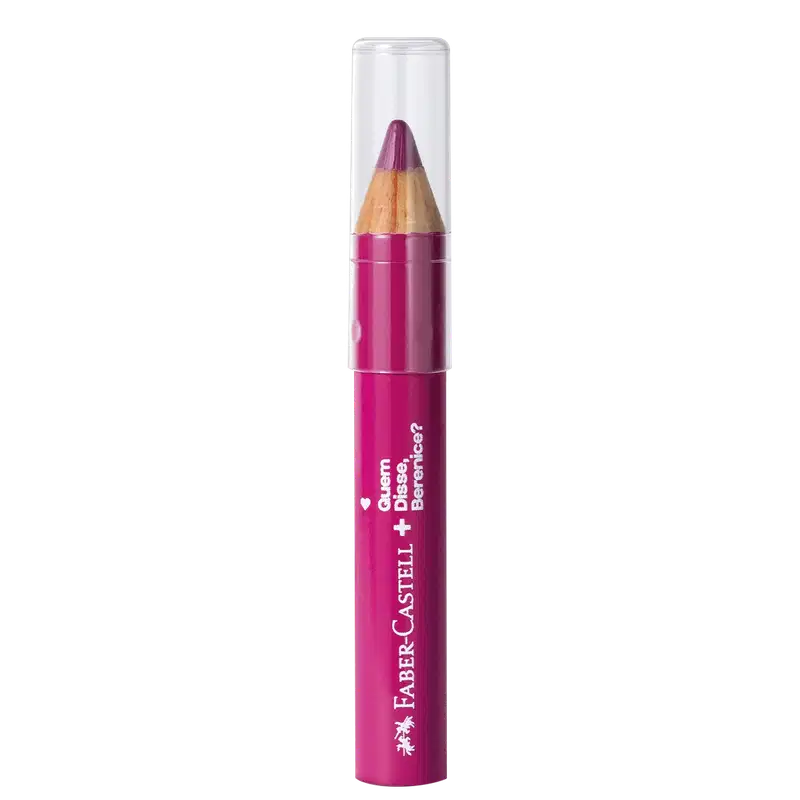 Lápis jumbo 3 Em 1 na cor rosa da marca Quem Disse, Berenice? com corpo na tonalidade do produto e tampa transparente.