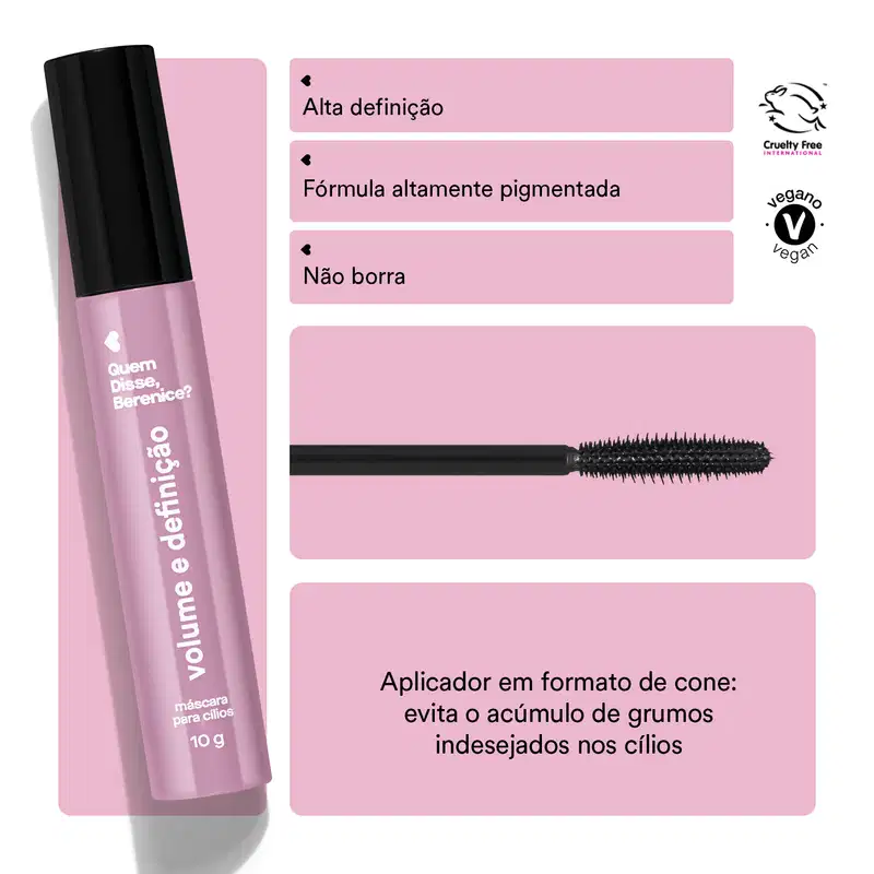Máscara Para Cílios Volume e Definição 10g
