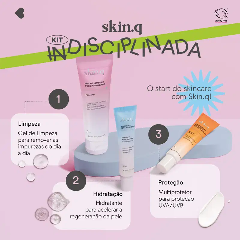 Mini Kit Skin.q Indisciplinada (3 itens)