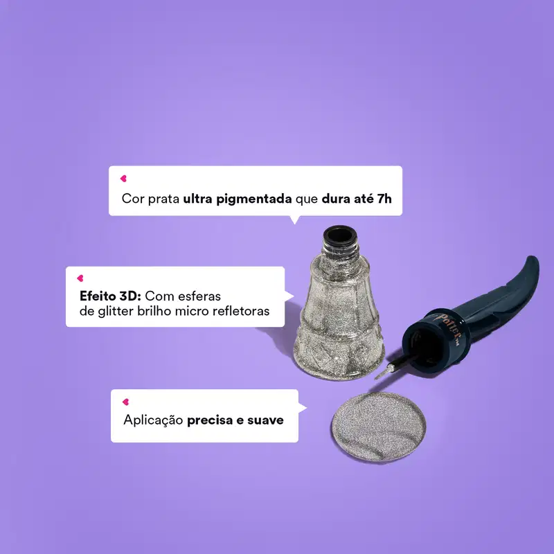 Delineador Líquido Prata Incêndio Harry Potter Quem Disse, Berenice? Aula de Feitiços 7ml