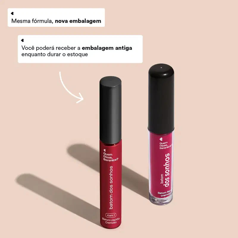 Batom Líquido Cremoso Vinho Rosite Dos Sonhos 4ml