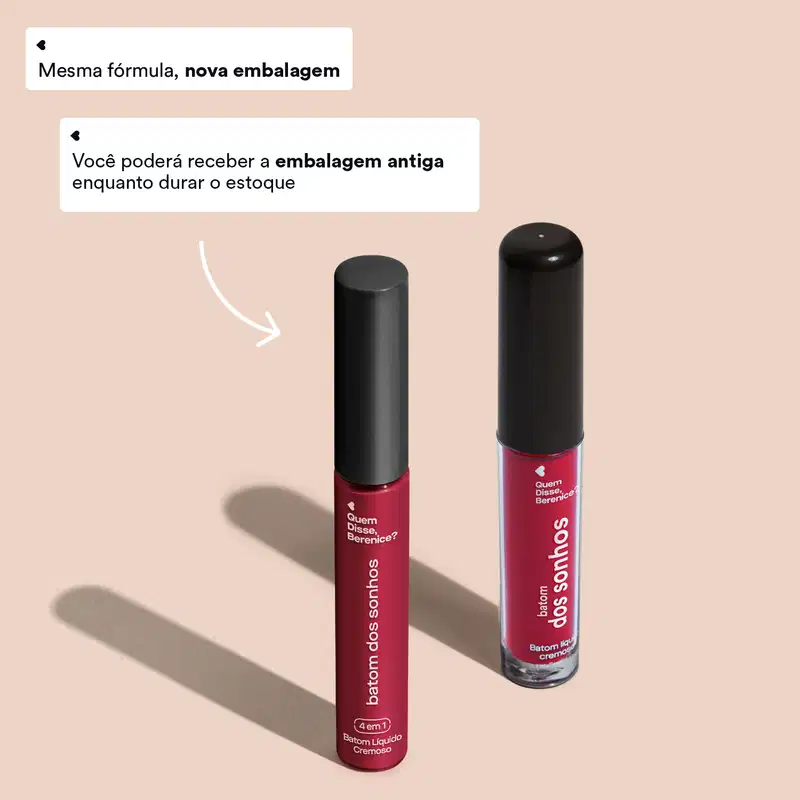 Batom Líquido Cremoso Rosa Roxite Dos Sonhos 4ml