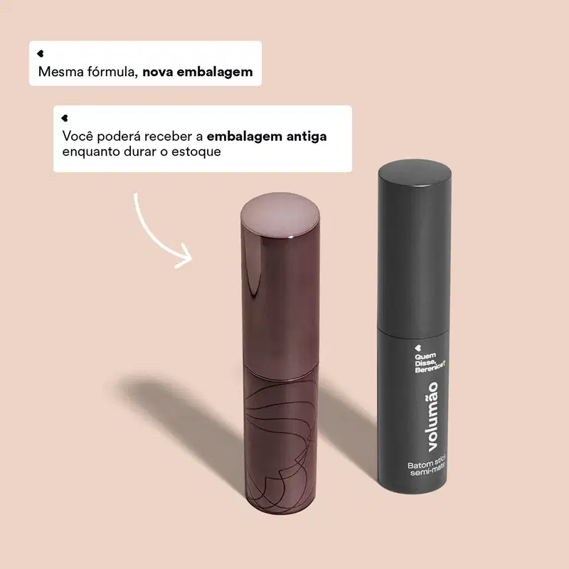 Batom Stick Semi-mate Volumão Marrom Goiabalê 3,4g