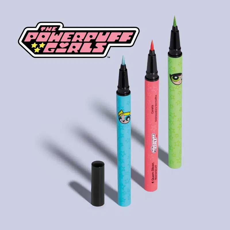 Kit Canetas Delineadoras Livres E Determinadas QDB As Meninas Super Poderosas 3 x 0,4g cada