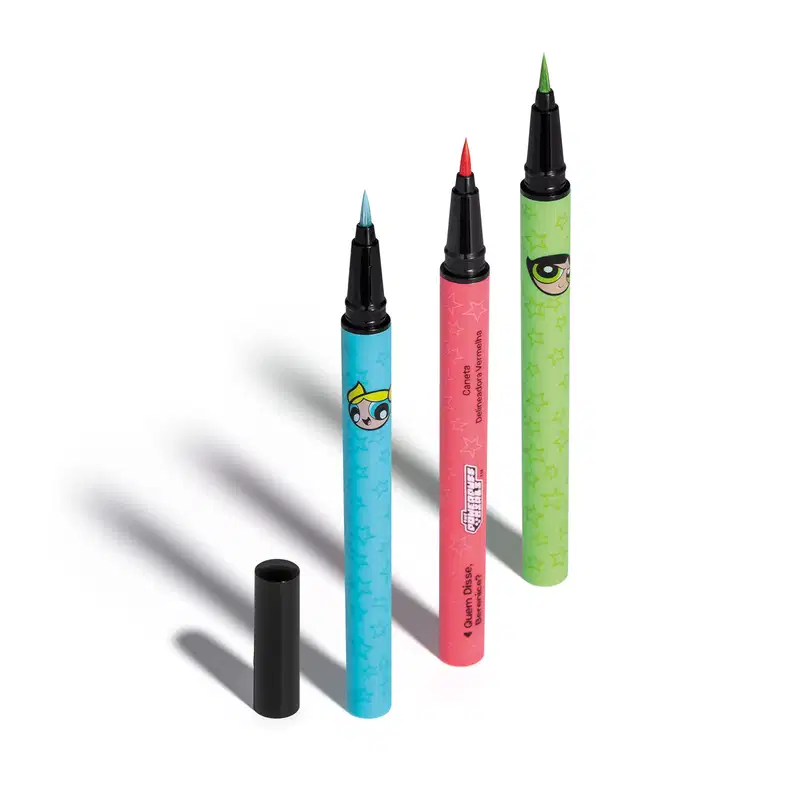 Kit Canetas Delineadoras Livres E Determinadas QDB As Meninas Super Poderosas 3 x 0,4g cada