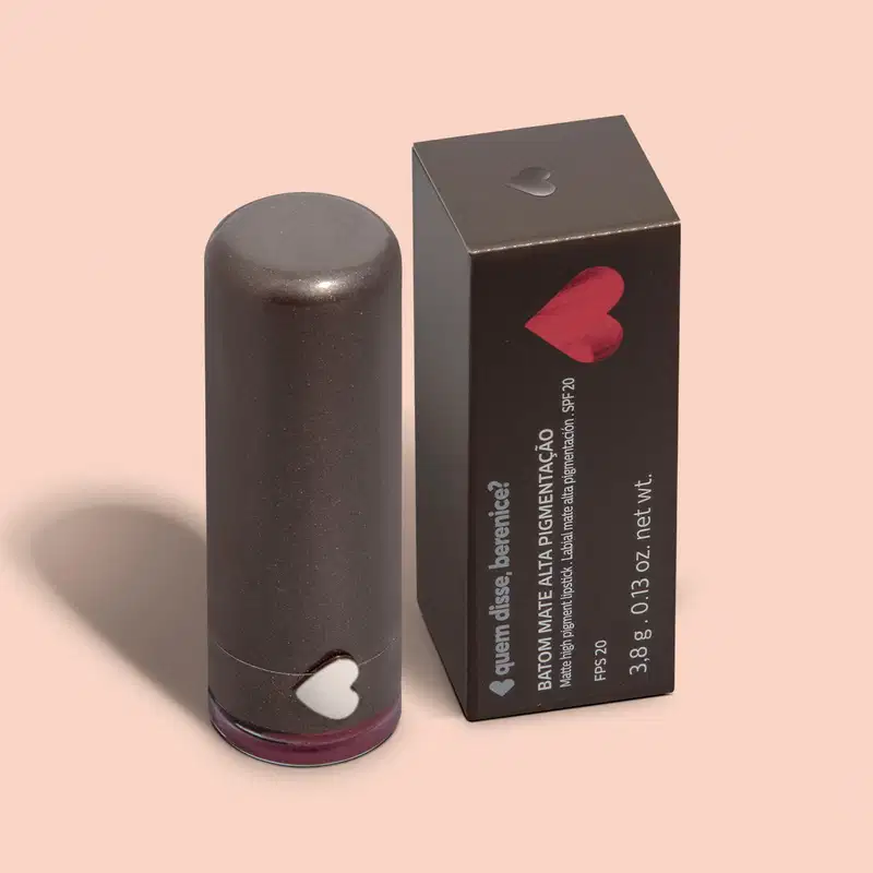 Batom Mate Vinho Vinhobom Alta Pigmentação 3,8g