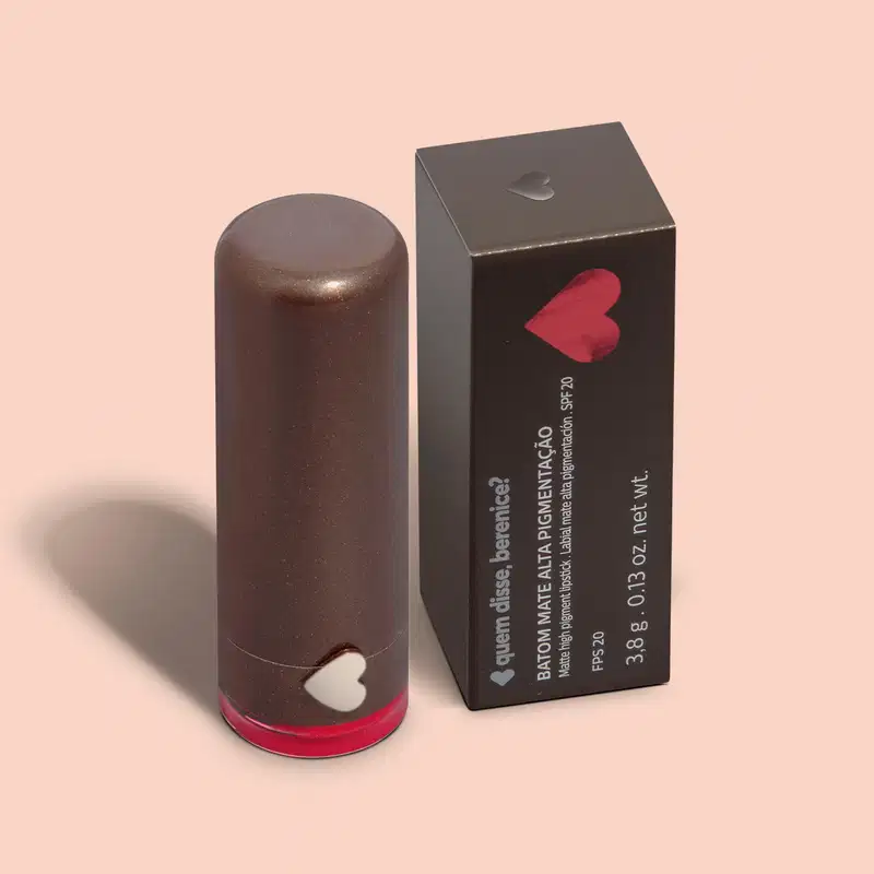 Batom Mate Vermelho Vermemor Alta Pigmentação 3,8g