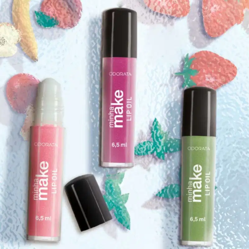 Lip Oil Gloss Labial Hidratante De Tutti-Frutti Não Pegajoso Minha Make Odorata 6,5ml REF 2687