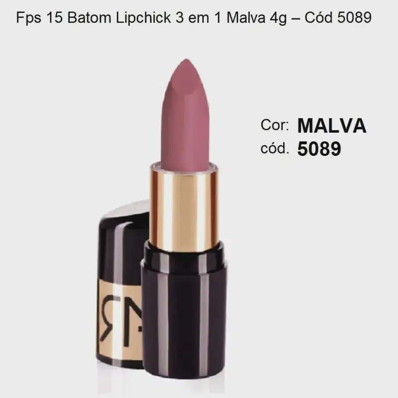 Lipchick 3 Em 1 Batom Sombra Blush Malva 4g Ar Maquiagem Abelha Rainha REF 5089