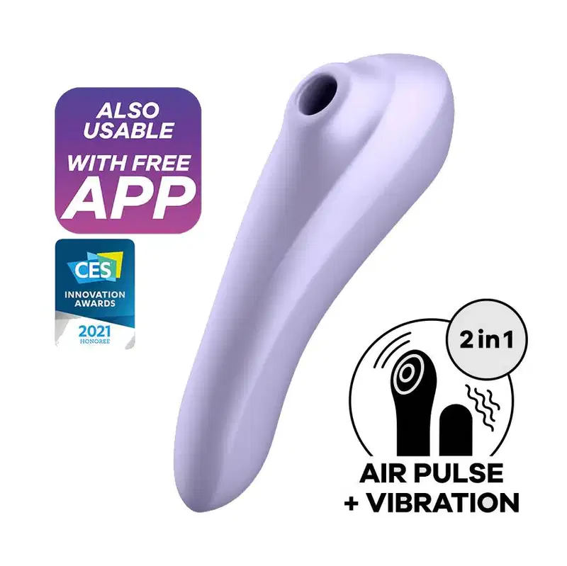 Satisfyer Dual Pleasure Lilás controlado por App via Bluetooth