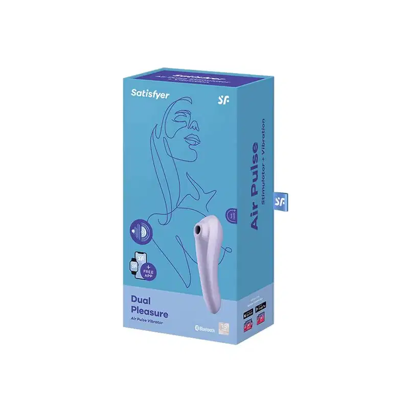 Satisfyer Dual Pleasure Lilás controlado por App via Bluetooth