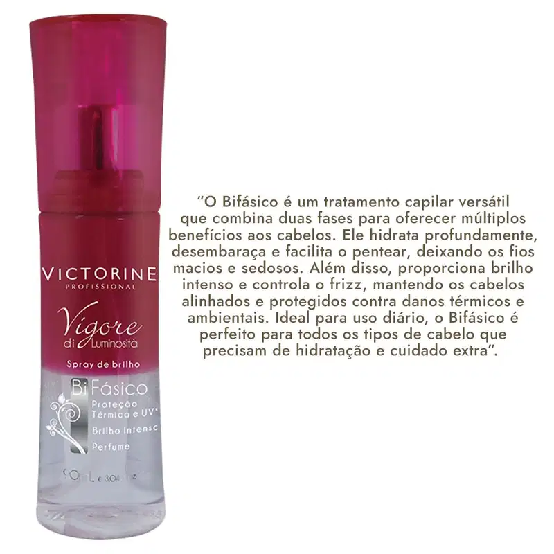 Victorine Profissional Vigore di Luminositá - Spray de Brilho Bifásico 90ml