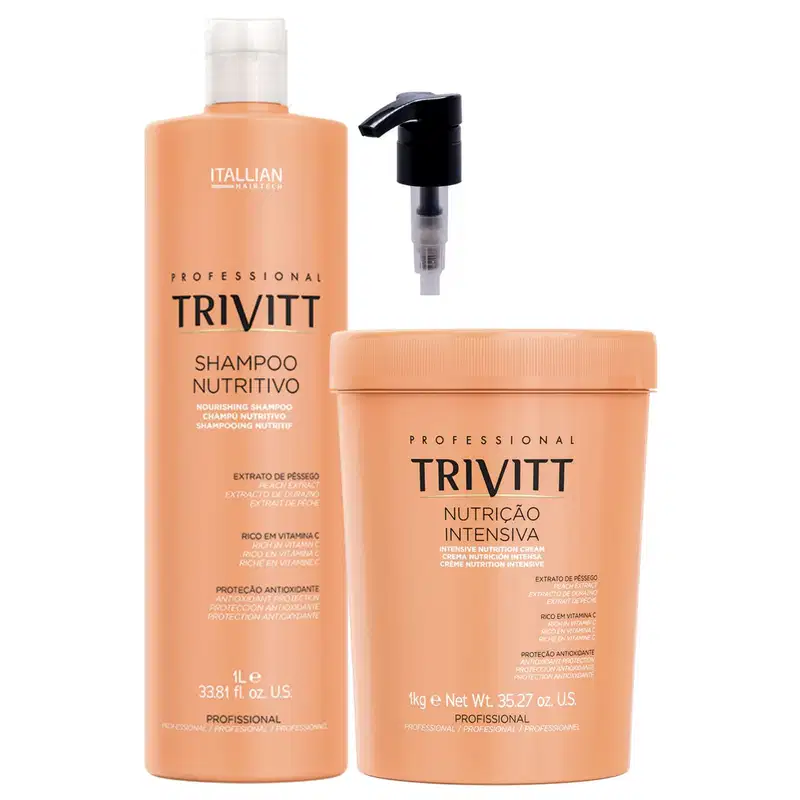 Kit de Nutrição Trivitt - Shampoo1L + Hidratação 1Kg