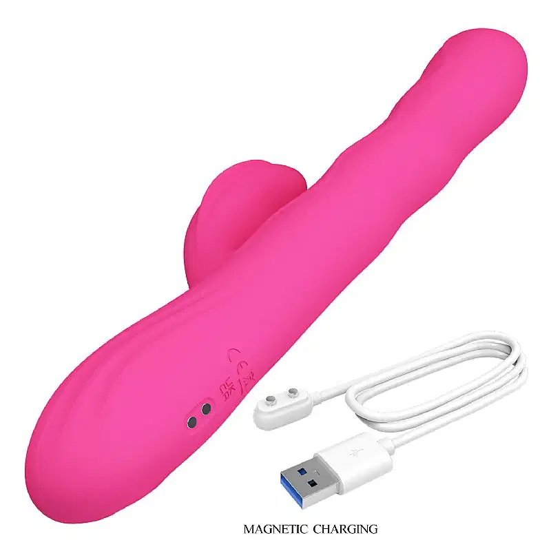 Vibrador de Ponto G e Clitóris Winters Pretty Love com Movimento Ondulações Display LED USB