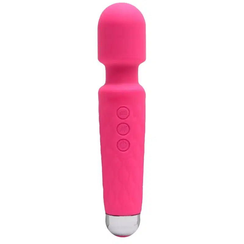 Vibrador massageador varinha em silicone com 20 modos de vibração Cor PINK