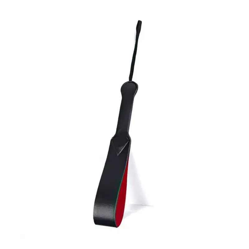 Sexy Import Soft Touch Preto e Vermelho 35cm x 5cm - Chibata em Couro Sintético
