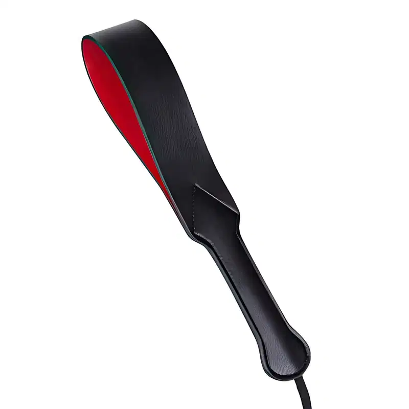 Sexy Import Soft Touch Preto e Vermelho 35cm x 5cm - Chibata em Couro Sintético