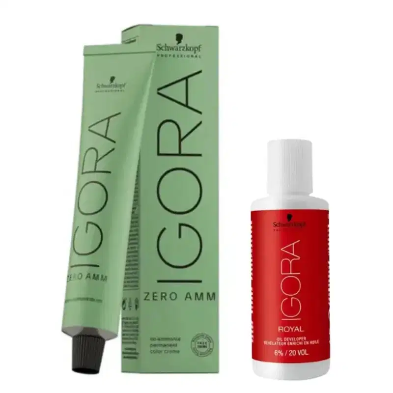 Kit Schwarzkopf Professional Igora Zero Amm 6-0 + Ox 20 Vol 60ml