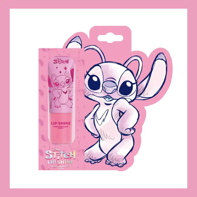 Lip Shine Angel Marshmallow Rosa - Stitch Disney 8ml