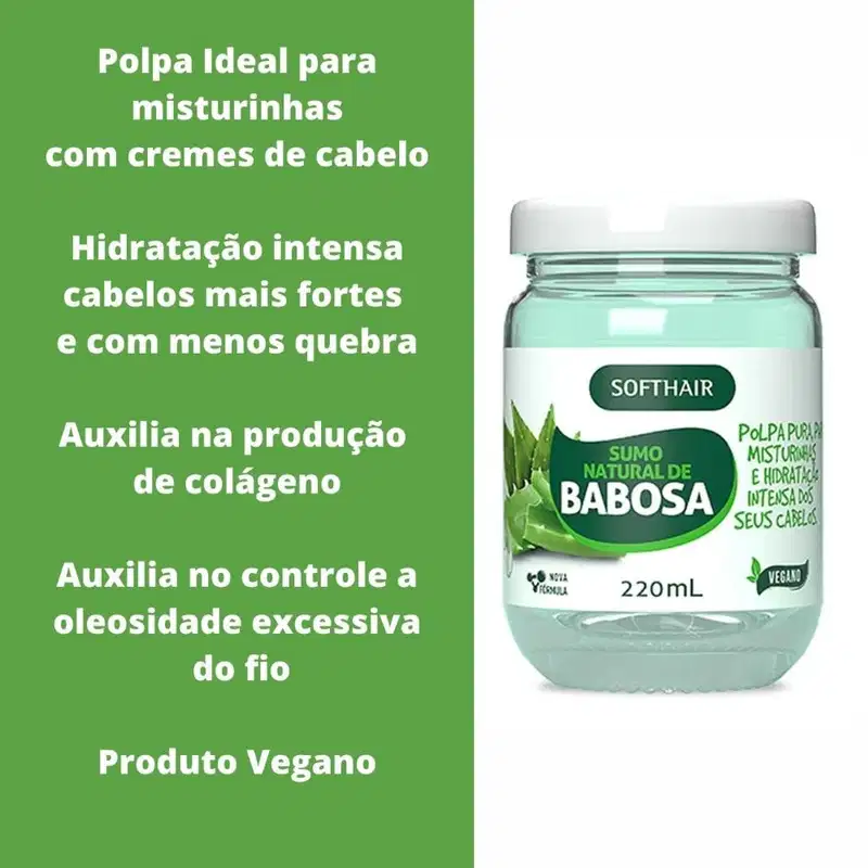 3 Tratamento De Aloe Vera Babosa Onde Comprar Sumo P/ Cabelo