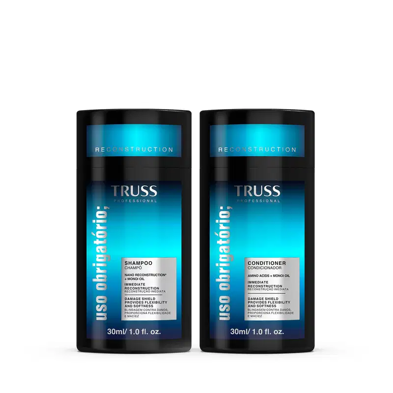 Combo Uso Obrigatório; Shampoo e Condicionador Travel Size