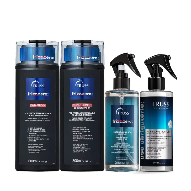 Combo Frizz Zero + Uso Obrigatório; (4 itens)