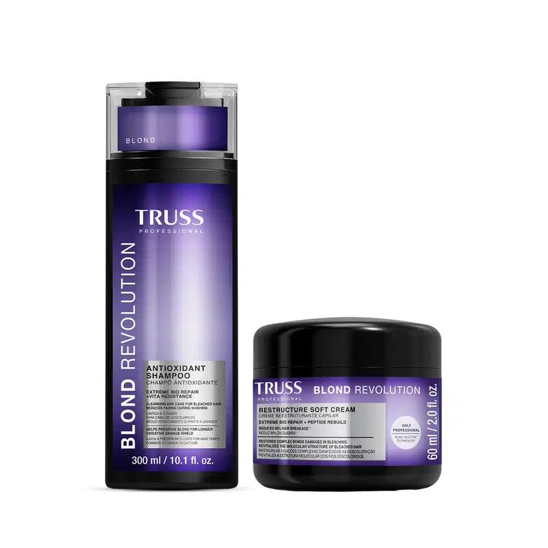 Combo Shampoo Blond Revolution 300ml + Máscara Capilar Net Blond Efeito Teia 60g