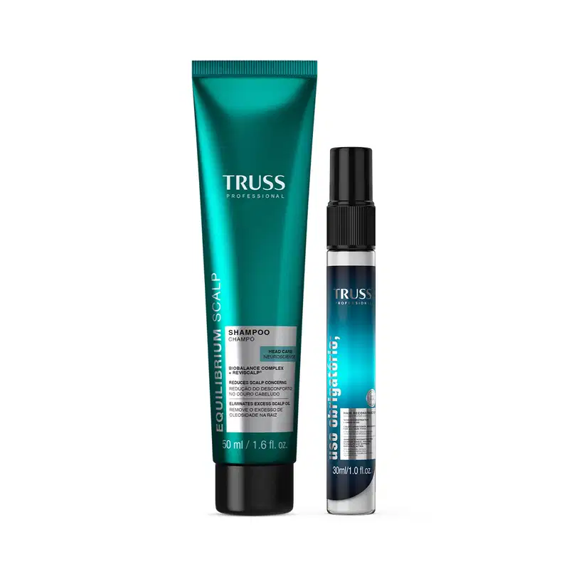 Combo Truss: Shampoo Equilibrium Scalp 50ml + Spray Uso Obrigatório 30ml