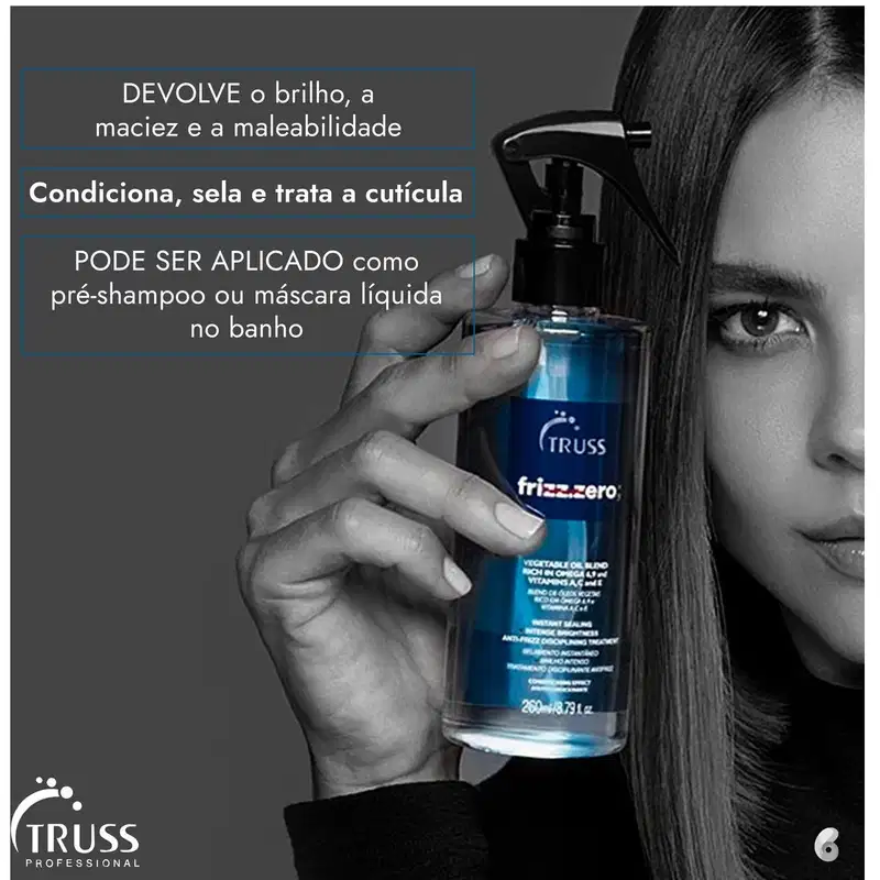 Kit Truss Equilibrium Scalp - Shampoo 1L + Condicionador 1L + Frizz Zero Máscara Líquida 260ml