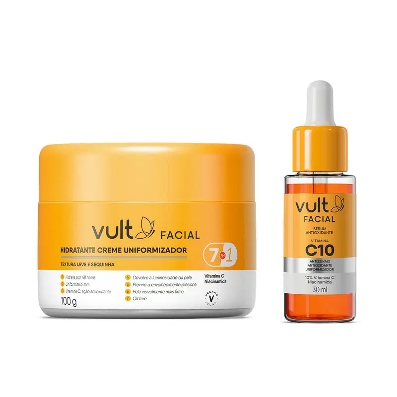 Combo Sérum Facial Antioxidante 30ml + Hidratante Creme Uniformizador 100g