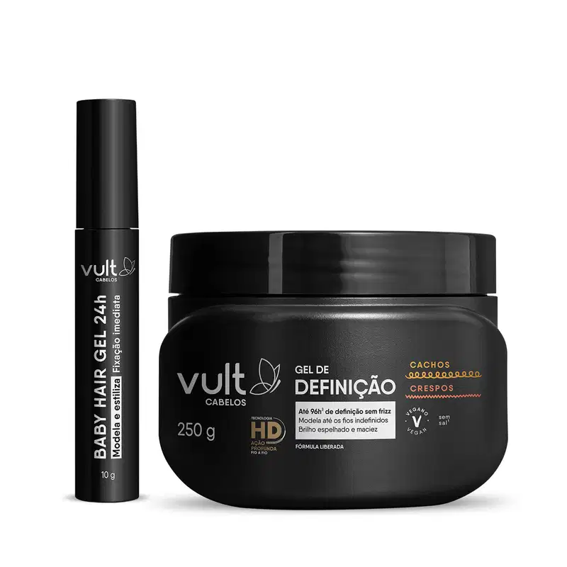 Combo Finalização: Gel de Definição 250g + Gel Capilar Baby Hair 24h 10g